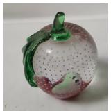 Gibson Glass Apple Paperweight