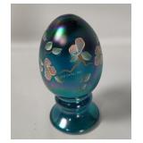 Fenton Art Glass Hand Painted Egg