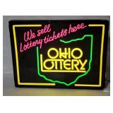 Ohio Lottery Lighted Plastic Sign