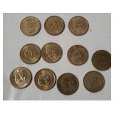 11 Presidential Dollar Coins