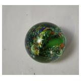 Floral Art Glass Paperweight