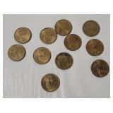 11 Sacagawea Dollar Coins