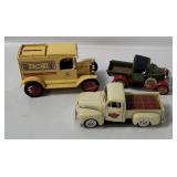 3 Diecast Old-time Trucks - Ertl Etc.
