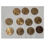11 Sacagawea Dollar Coins