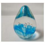 Raindrops Art Glass Paperweight
