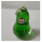 Kanawha Art Glass Pear Paperweight
