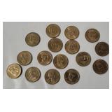 16 Presidential Dollar Coins