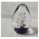 Large Swirl Art Glass Paperweight