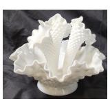 Fenton Milk Glass Epergne 9' Vase