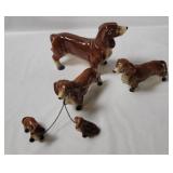 Dachshund Porcelain Figurines