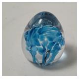 Gibson Floral Art Glass Paperweight