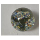 Floral Art Glass Paperweight