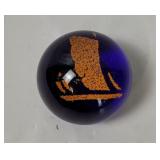 Sailboat Art Glass Paperweight