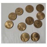 11 Sacagawea Dollar Coins