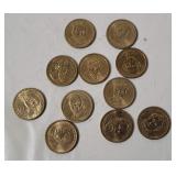 11 Presidential Dollar Coins