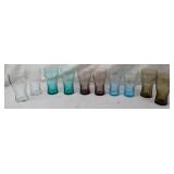 10 Multicolor Coca Cola Drinking Glasses