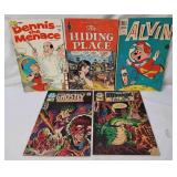 5 Vintage Comics - Midnight Tales, Alvin, Etc