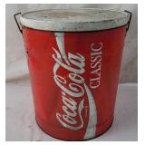 Vintage Coca Cola Metal Lidded Can