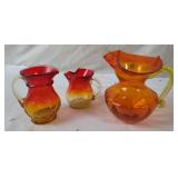 Art Glass 2 Tone Creamers