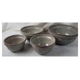 4pc Ornate Ceramic Mixing Bowl Set