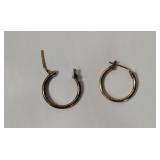 10k Gold Hoop Earrings 0.4g