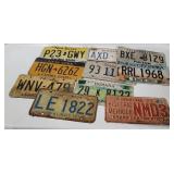 Assorted Vtg License Plates- Georgia, Indiana Etc.
