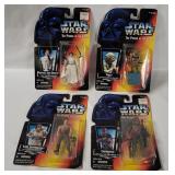 4 Star Wars Potf Figures - Yoda, Leia, Chewy