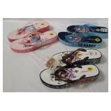 3 Pairs Ed Hardy Flip Flops Size 9