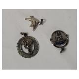 4 Sterling Charms - Bird, Horoscope