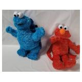 Cookie Monster & Elmo Plush Backpacks W/ Tags