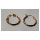 10k Gold Hoop Earrings 0.7g