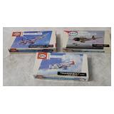 3 Upc Model Kits H O Scale - Me-109, T-bolt, Zero