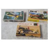 3 Revell Model Kits 1/72- Boeing, Fiat, Focke Wulf