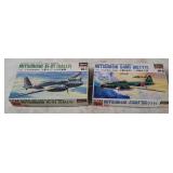 2 Hasegawa Mitsubishi Bomber Model Kits 1/144