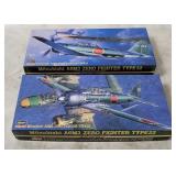2 Hasegawa Mitsubishi A6m3 Model Kits 1/72