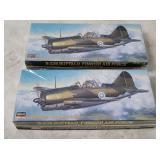 2 Hasegawa B-239 Buffalo Model Kits 1/72