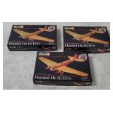 3 Revell Heinkel He 111 H-6 Model Kits 1/144