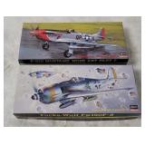 2 Hasegawa Model Kits 1/72 - Focke Wulf, Mustang