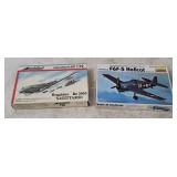 Lindberg & Modelland Model Kits 1/72- Hellcat Etc.