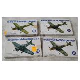 4 Entex Model Kits 1/100 - Focke Wulf, Douglas