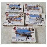 5 Airfix Vintage Aircraft Model Kits 1/72