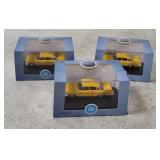 3 Oxford '59 Plymouth Taxi Diecasts 1:87