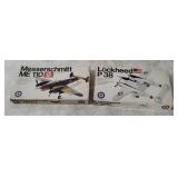 2 Entex Model Kits 1/55 - Lockheed, Me 110