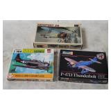 3 Revell Model Kits - Nieuport, Dauntless, P-47d