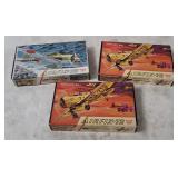 3 Airfix Model Kits 1/72 - Harvard Snj, Agm2 Zero
