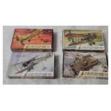 4 Airfix Model Kits 1/72 - Bristol, Stalin, R E 8
