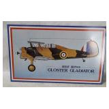 Gloster Gladiator Plane Metal Sign