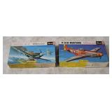 2 Revell Model Kits 1/72 - Mustang, Spitfire