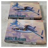 2 D M L He162a-2 Volksjager Model Kits 1/72