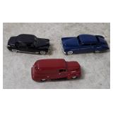 3 Alloy Forms Diecast Vehicles - '49 Buick, Desoto